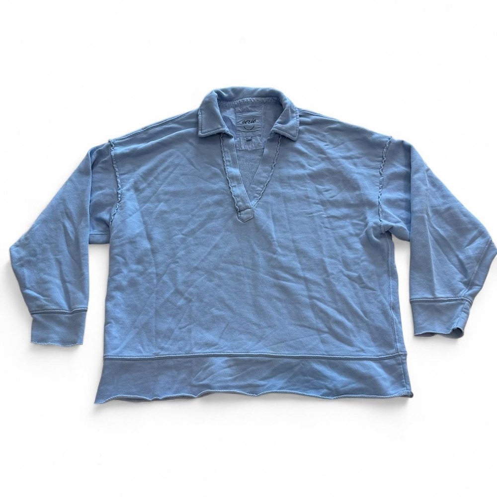 Aerie Blue Polo Lightweight Sweatshirt